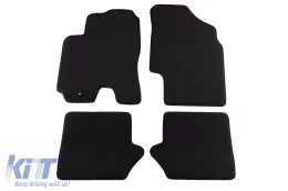 image-46-Dreischichtige Textilfußmatten geeignet für Toyota Rav4 2000-2003, 3 Türen, 4 Teile, schwarz