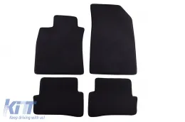 image-33-Dreischichtige Textilfußmatten geeignet für Renault Clio 2005-2012, Set aus 4 Stück, schwarz