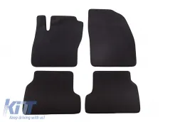 image-66-Dreischichtige Textilfußmatten geeignet für Ford Focus 2004-2011, Set aus 4 Stück, schwarz