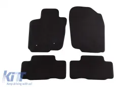 image-11-Dreischichtige Textilfußmatten geeignet für Toyota Rav4 2006-2013, 5 Türen, Set mit 4 Stück, schwarz