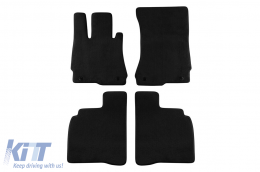 image-48-Dreischichtige Textilfußmatten geeignet für Mercedes S-Klasse W221 2005-2013 Langversion, Set von 4 Stück, schwarz