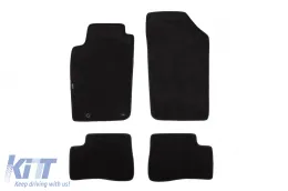image-57-Dreischichtige Textilfußmatten geeignet für Peugeot 206 Plus 2009-2013, Set aus 4 Stück, schwarz