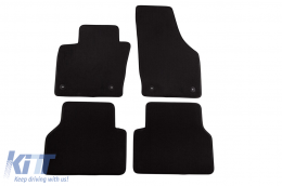 image-3-Dreischichtige Textilfußmatten geeignet für Audi Q3 2011-2018, Set mit 4 Stück, schwarz