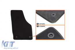 Dreischichtige Textilfußmatten geeignet für Audi Q3 2011-2018, Set mit 4 Stück, schwarz-image-6242264