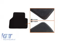 Dreischichtige Textilfußmatten geeignet für Audi Q3 2011-2018, Set mit 4 Stück, schwarz-image-6242265