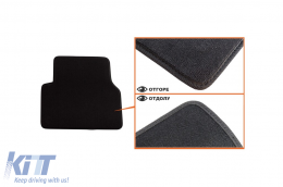 Dreischichtige Textilfußmatten geeignet für Audi Q3 2011-2018, Set mit 4 Stück, schwarz-image-6242266