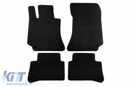 image-28-Dreischichtige Textilfußmatten geeignet für Mercedes E-Klasse W212 Limousine, Kombi 2009-2016, CLS C218, X218 Shooting Brake 2011-2018, Set aus 4 Stück, schwarz