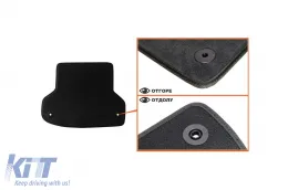 Dreischichtige Textilfußmatten geeignet für Audi A3 mit 3 Türen, Sportback, S3 2003-2013, Set aus 4 Stück, schwarz-image-6242487