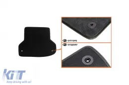 Dreischichtige Textilfußmatten geeignet für Audi A3 mit 3 Türen, Sportback, S3 2003-2013, Set aus 4 Stück, schwarz-image-6242488