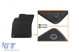 Dreischichtige Textilfußmatten geeignet für Audi A6 Limousine, Kombi 2004-2008, Set mit 4 Stück, schwarz-image-6242514