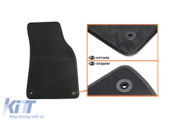 Dreischichtige Textilfußmatten geeignet für Audi A6 Limousine, Kombi 2004-2008, Set mit 4 Stück, schwarz-image-6242515