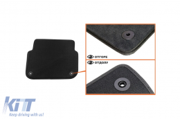 Dreischichtige Textilfußmatten geeignet für Audi A6 Limousine, Kombi 2004-2008, Set mit 4 Stück, schwarz-image-6242516