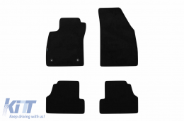 image-2-Dreischichtige Textilfußmatten geeignet für Opel Mokka 2012-2019, Mokka X 2016-2019, Set mit 4 Stück, schwarz