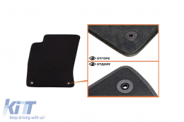 Dreischichtige Textilfußmatten geeignet für Audi S8 2007-2010, Set von 4 Stück, schwarz-image-6242754