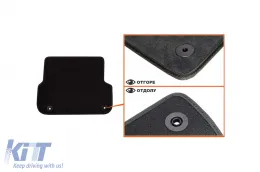Dreischichtige Textilfußmatten Petex Style geeignet für Audi A6 Limousine, Kombi 2006-2011, Set mit 4 Stück, schwarz-image-6242656