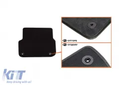 Dreischichtige Textilfußmatten Petex Style geeignet für Audi A6 Limousine, Kombi 2006-2011, Set mit 4 Stück, schwarz-image-6242657