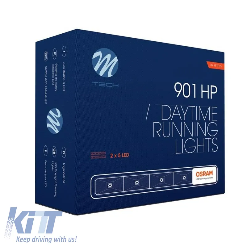 DRL Set Day Lights Universal DRL901HP M-Tech Osram Technology 168 x 38.4 x 22.5mm 2 Pieces