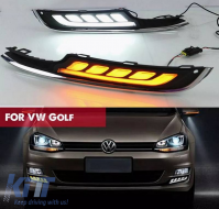DRL Set suitable for VW Golf VII (7) 13-17 With Normal Bumper DRL & Dynamic Signal 2 Pieces