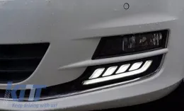 DRL Set suitable for VW Golf VII (7) 13-17 With Normal Bumper DRL & Dynamic Signal 2 Pieces-image-6315404