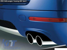 Dual Muffler Exhaust Stainless Steel Tailpipes  suitable for VW Touareg (2002-2010) W12 Design-image-6011108