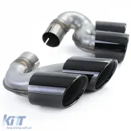 Dual pipe exhaust tips Performance Black fits for BMW X5 G05 X6 G06 X7 G07 40i-image-6277105