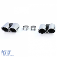 Dual pipe polished tailpipes fit for Porsche 911 991.1 11-15 3.4 350HP-image-6210582