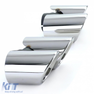 Dual pipe polished tailpipes fit for Porsche 911 991.1 11-15 3.4 350HP-image-6210583