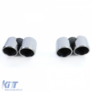 Dual pipe polished tailpipes fit for Porsche 911 991.1 11-15 3.4 350HP-image-6210585