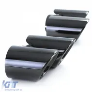 Dual pipe tailpipes black fits for Porsche 911 991.1 11-15 3.4 350HP-image-6259143