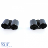 Dual pipe tailpipes black fits for Porsche 911 991.1 11-15 3.4 350HP-image-6259145