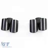 Dual pipe tailpipes black fits for Porsche 911 991.1 11-15 3.4 350HP-image-6259146