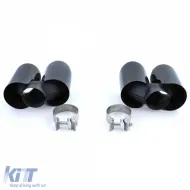 Dual pipe tailpipes black fits for Porsche 911 991.1 11-15 3.4 350HP-image-6259148