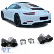 image-47-Dual pipe tailpipes black suitable for Porsche 911 991.2 15-19 3.0 370HP