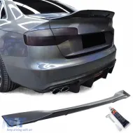 image-22-Ducktail rear spoiler black gloss fits Audi A4 8K 07-15 sedan