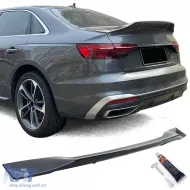image-18-Ducktail rear spoiler black gloss fits Audi A4 8W 15-22 sedan
