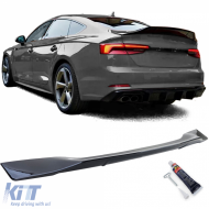 Ducktail rear spoiler lip gloss black for Audi A5 F5 Coupe Sportback from 2016 - ODSA6015306