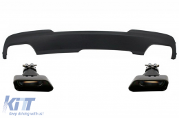 
Dupla kipufogónyílásos diffúzor fekete Sport M-Teck 550i V8 LCI négyzet alakú kipufogóvégekkel BMW F10 F11 2011-2017 modellekhez-image-6027532