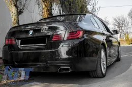 Dupla kipufogóvég diffúzor BMW 5 F10 F11 (2011-2017) M-Performance Dizájn, zongoralakk fekete-image-6065963