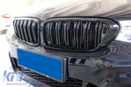 Dupla lamellás vese hűtőrács fekete lakk kivitelben BMW 6-os GT G32 2017-2020-image-6145782