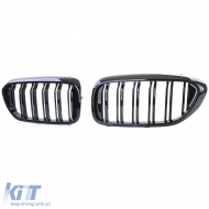 Dupla lamellás vese hűtőrács Performance fényes fekete BMW 5-ös G30 G31 2017-2020-image-6200962