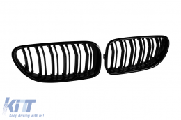 Dupla rácsos vese fekete lakk színben BMW 6-os F06 Gran Coupe, F12 Cabriolet, F13 Coupe 2011-2018 modellekhez-image-6145800