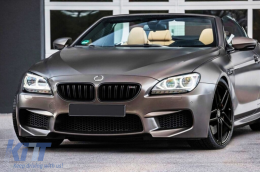 Dupla rácsos vese fekete lakk színben BMW 6-os F06 Gran Coupe, F12 Cabriolet, F13 Coupe 2011-2018 modellekhez-image-6145802