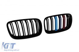 Dupla rácsos vese fekete lakk színben M dekorációval BMW X5 E70 2007-2013, X6 E71 2008-2011 modellekhez-image-6145853