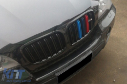 Dupla rácsos vese fekete lakk színben M dekorációval BMW X5 E70 2007-2013, X6 E71 2008-2011 modellekhez-image-6145855