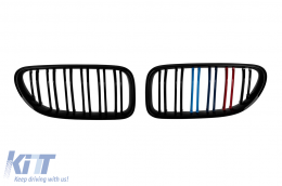 image-19-Dupla rácsos vese hűtőrács fekete lakk színben M dekorációval BMW 6-os F06 Gran Coupe, F12 Cabriolet, F13 Coupe 2011-2018 modellekhez