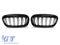 Dupla rácsos vese hűtőrács fekete lakk színben BMW 2-es F45 Active Tourer, F46 Gran Tourer 2014-2018 modellekhez-image-6146939