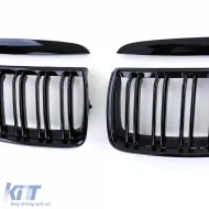 Dupla rácsos vese hűtőrács Performance fényes fekete BMW 3-as E90 E91 2005-2008-image-6192338