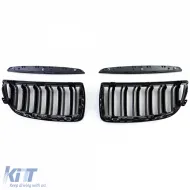 Dupla rácsos vese hűtőrács Performance fényes fekete BMW 3-as E90 E91 2005-2008-image-6192342