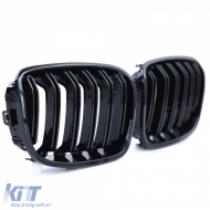 Dupla rácsos vese hűtőrács Performance fényes fekete BMW 1-es F20 F21 2010-2014-image-6192861