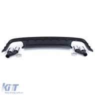 Duplex-Konversions-Heckdiffusor + doppelte Auspuffendrohre auf beiden Seiten geeignet für Audi A5 8T 11-17-image-6198604